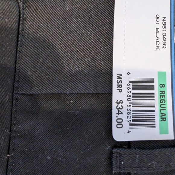 NWT boys Nautica black pants in size 8 regular. - Picture 4 of 4